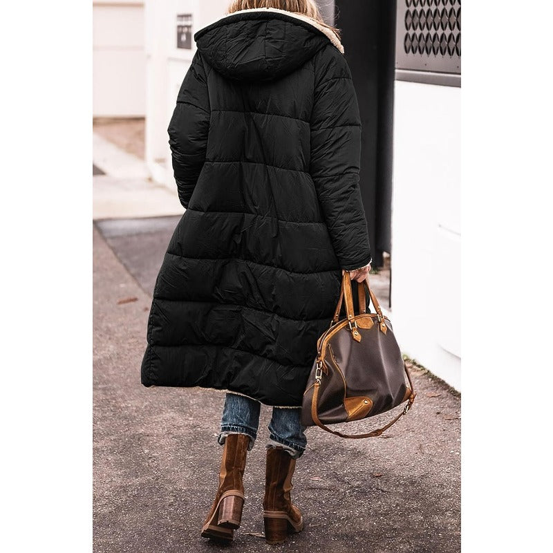 Liane - Lange omkeerbare fleece jas