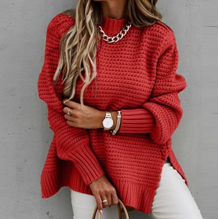 Knitted pullover sweater