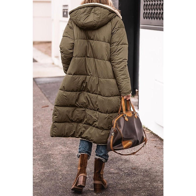 Liane - Lange omkeerbare fleece jas