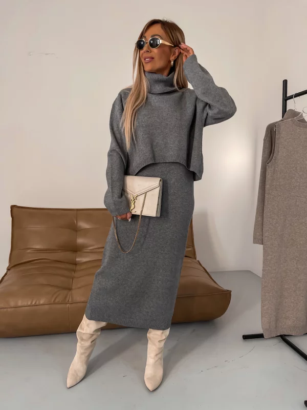 Linda Midi jurk + bijpassende sweater